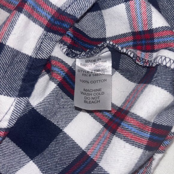 EMMA Jeans USA Navy, White, and Red Plaid Shirt - Size M - Picture 11 of 11